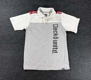 Ecko Unltd. Boys Youth Medium 10/12 Two-Tone Grey and White Polo Shirt